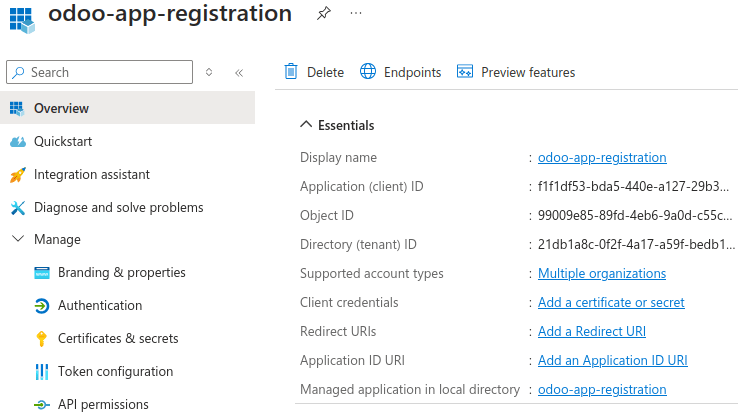 Registering a Microsoft Azureアプリを登録する
