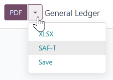 XML形式でファイルをエクスポートするSAF-Tボタン