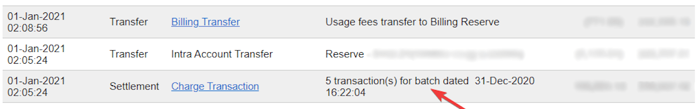  Authorize.Net取引明細書の決済バッチ