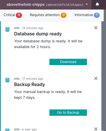 データベースバックアップ