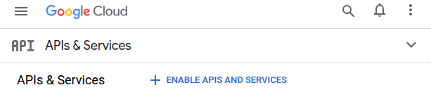 API プロジェクトで API およびサービスを有効にします。