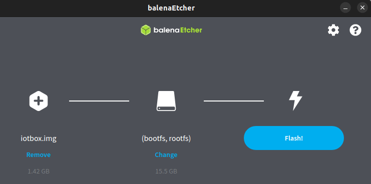 balenaEtcherでSDカードをフラッシュ