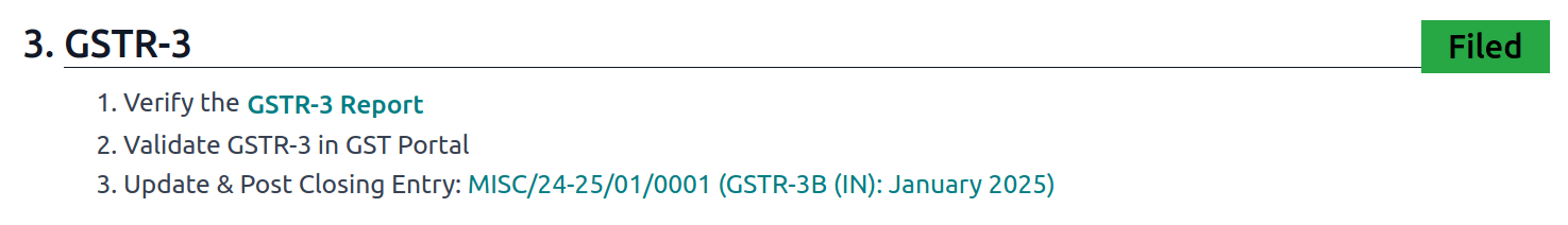 GSTR-3 提出済
