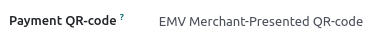 EMVマーチャント- 提示済QRコードオプションを選択して下さい。