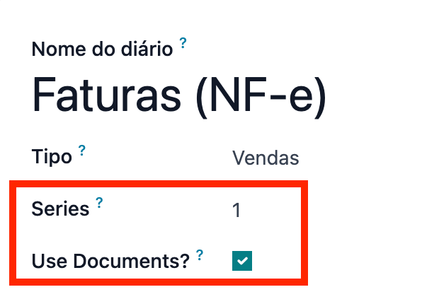 ドキュメントを使用しますか?フィールドがチェックされた仕訳帳設定。