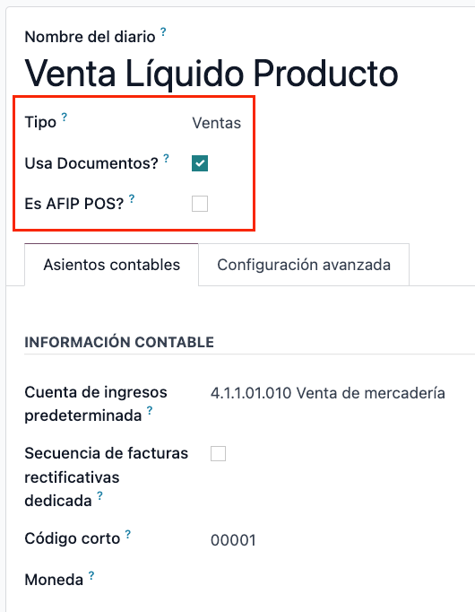 l10n_ar 販売仕訳帳設定。