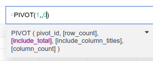 Modifying the function of a dynamic pivot table