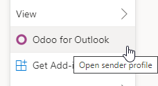 Outlook用Odooアドインボタン