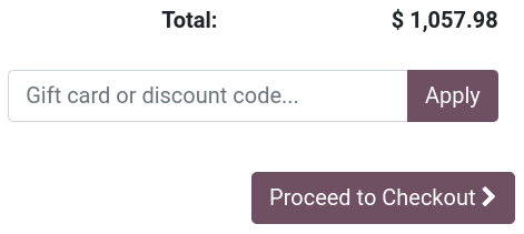 ギフトカードコードを入力してチェックアウトを行う