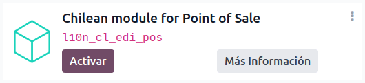 l10n_cl POS EDI モジュール。