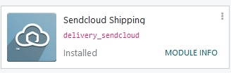 Odoo アプリモジュールのSendcloud配送モジュール。