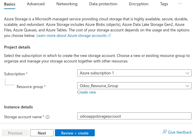 Microsoft Azureストレージアカウントを作成する